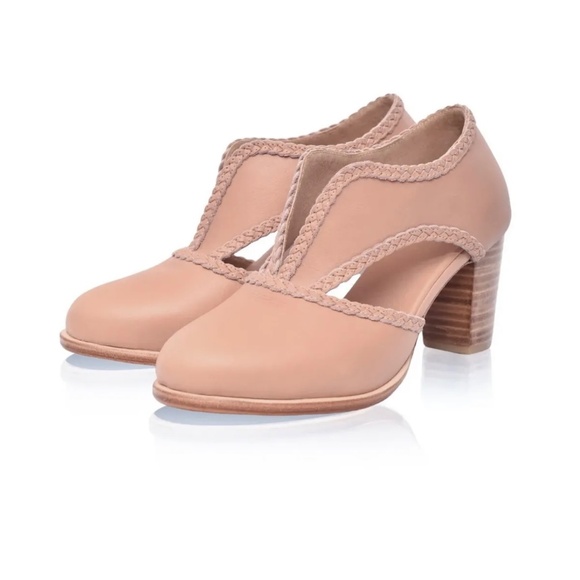 Bali Elf Spirit Walker Fairy Boho Stacked Heel Leather Booties Size 7 - Picture 8 of 13